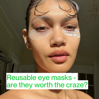 Girl wearing sustainable eye masks