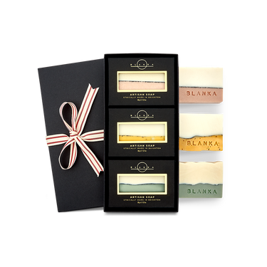 Artisan soap gift box: three bars in a stylish gift box