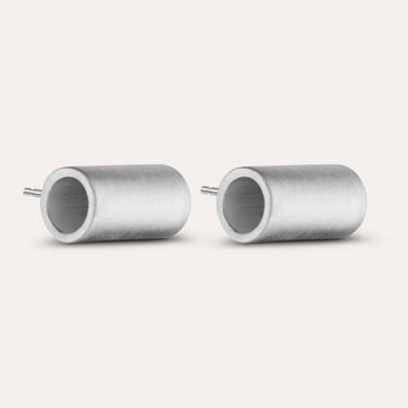 Tube Studs Solid Recycled Silver