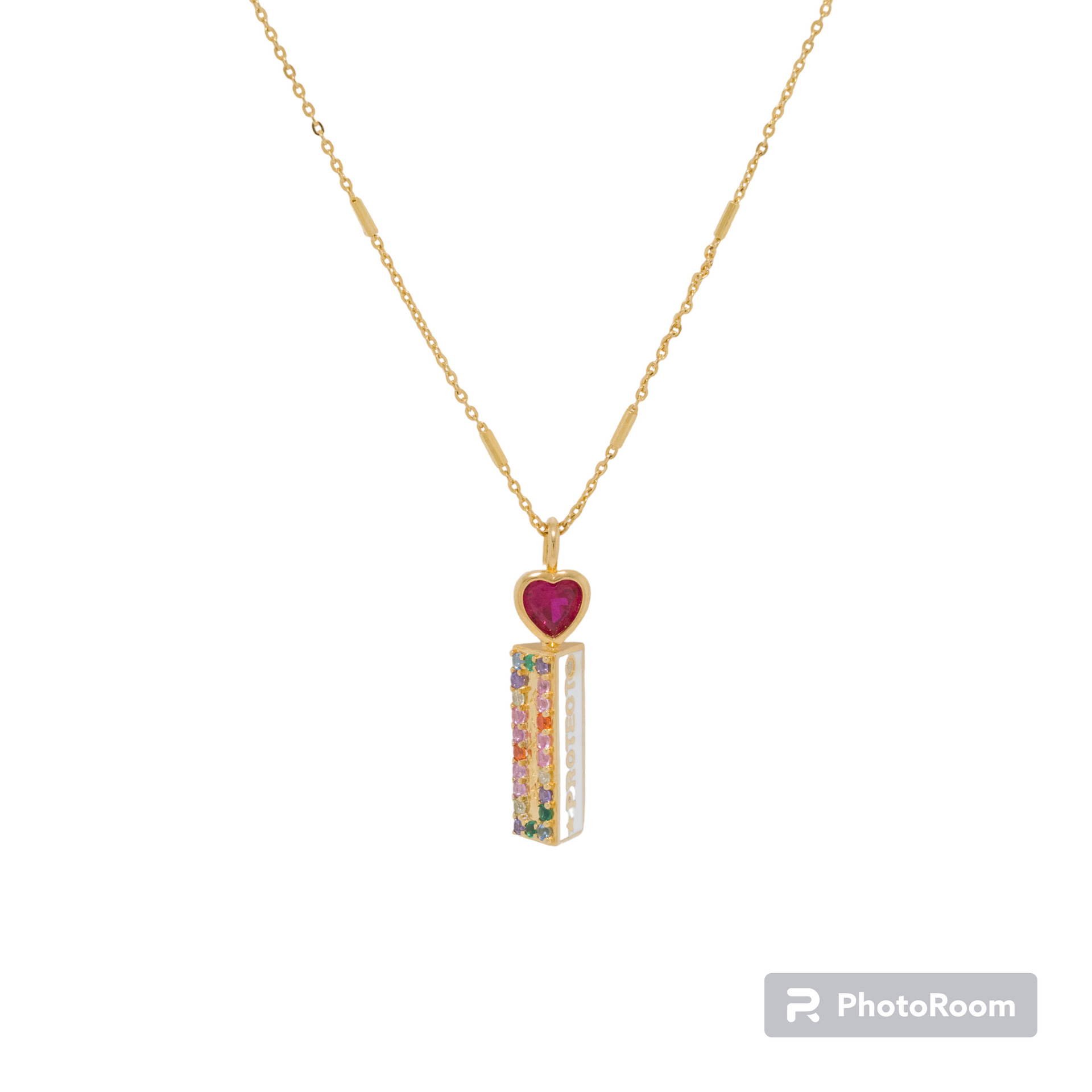 FRIDA & FLORENCE - ALESSIA PROTECTOR GOLD PENDANT NECKLACE
