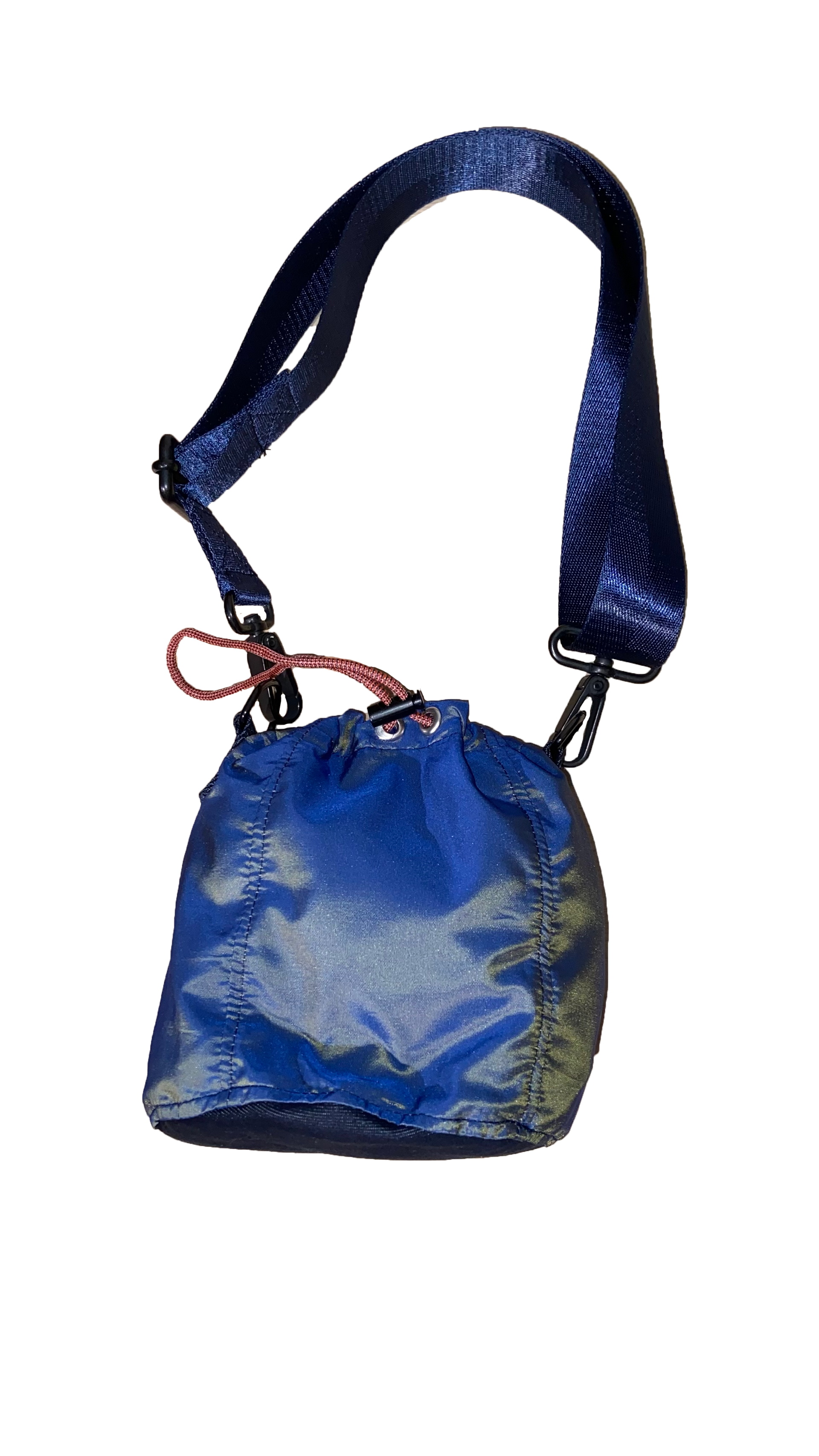BAGDRP - BLUE IRIDESCENT POUCH BAG
